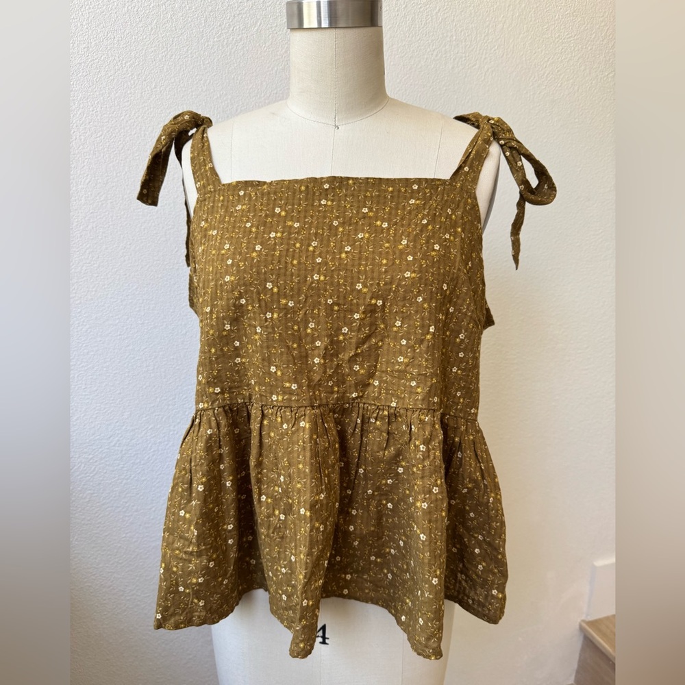 Madewell Floral Tie Strap Cami Top
